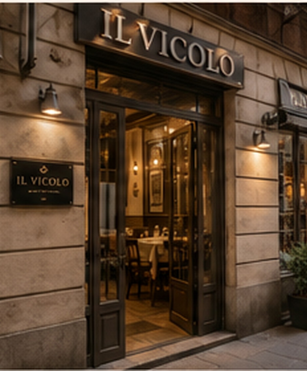 Immagine illustrativa di un ingresso di ristorante italiano